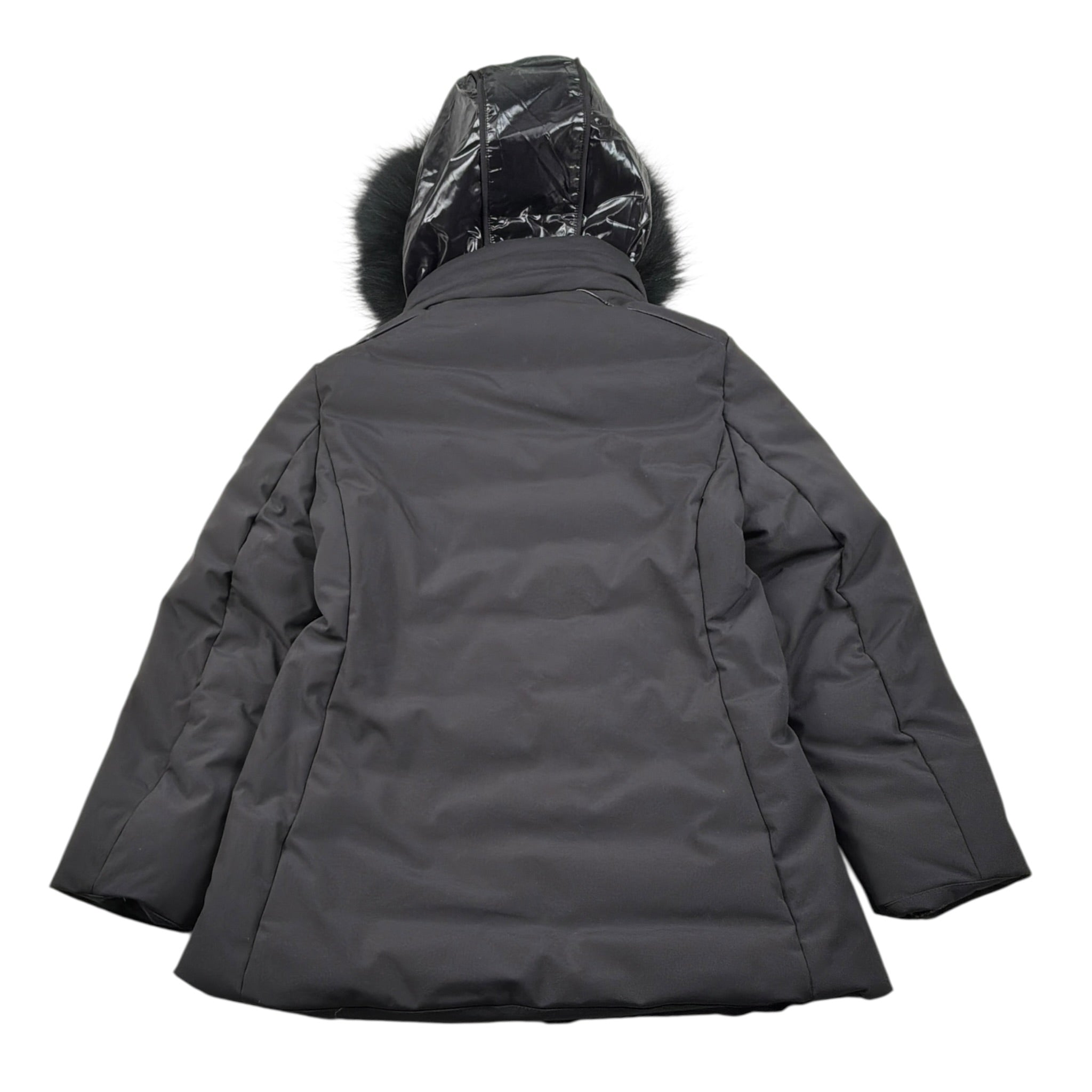 Yes Zee Giubbino tinta unita con Cappuccio Nero per Bambina 3057 NERO YES ZEE 