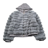 Yes Zee Giubbini tinta unita con Cappuccio Azzurro Polvere per Bambina 3445 AZZURRO POLVERE YES ZEE 
