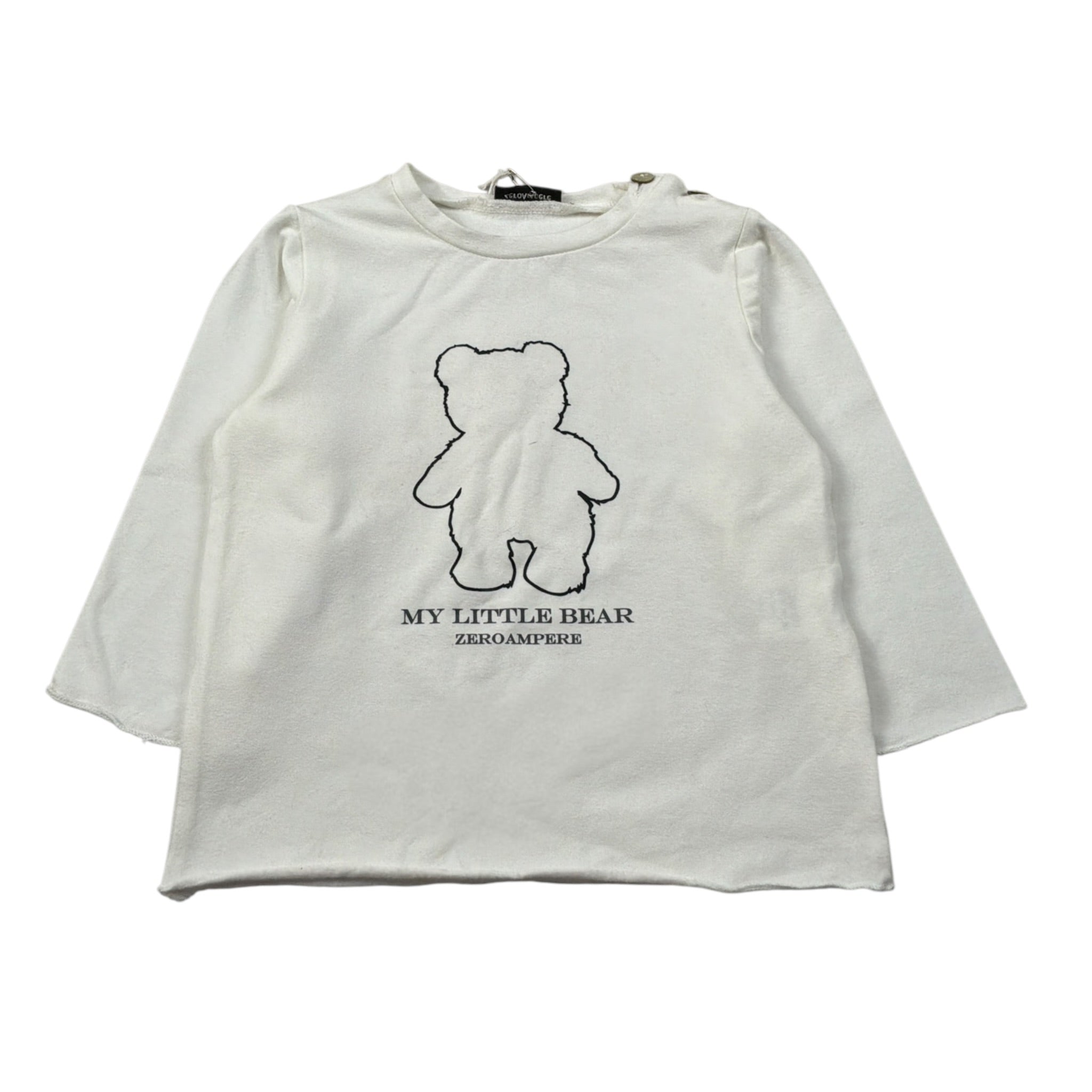 Zero Ampere Shirt Girocollo tinta unita con Stampa Panna per Bambino WILDEJ PANNA ZERO AMPERE 
