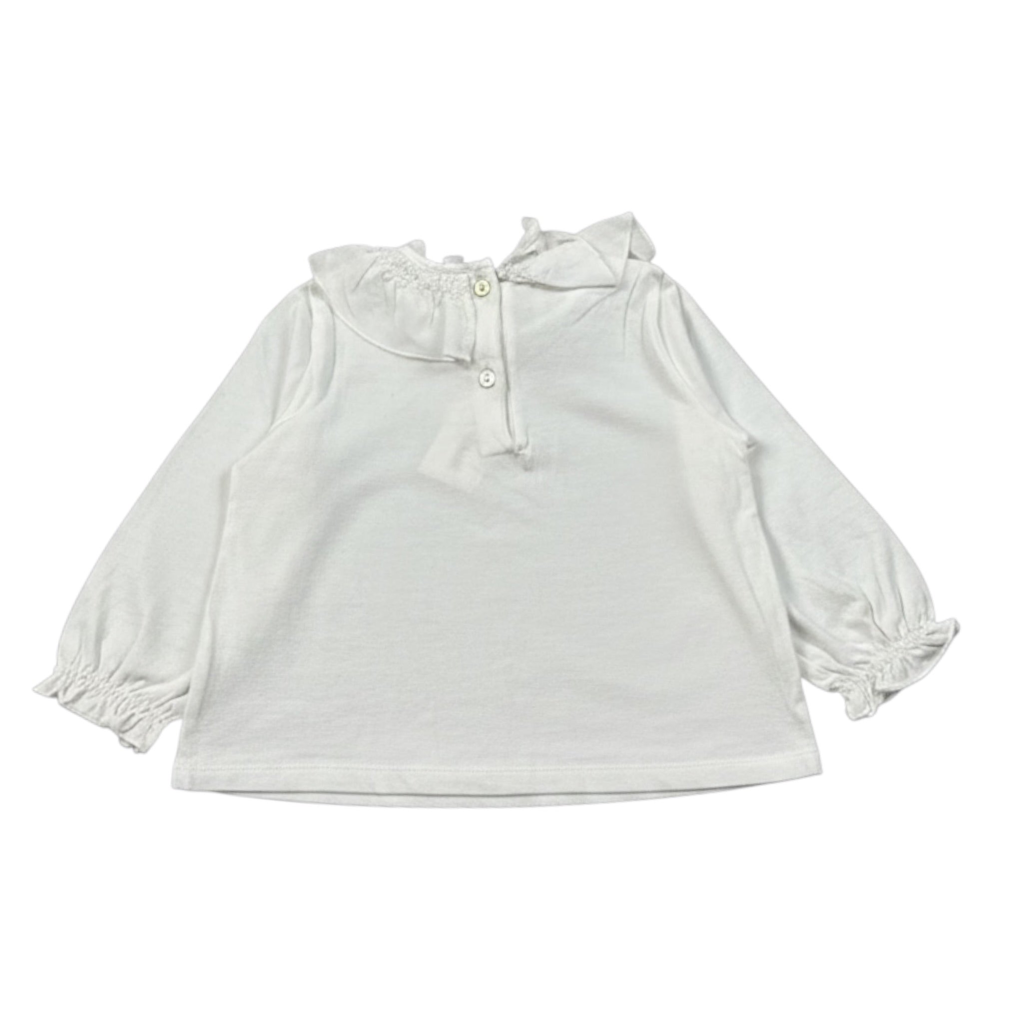 Zhoe & Tobiah Shirt tinta unita con Colletto Bianco per Bambina BBB1F BIANCO ZHOE & TOBIAH 