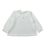 Zhoe & Tobiah Shirt tinta unita con Colletto Bianco per Neonata BBB1FN BIANCO ZHOE & TOBIAH 