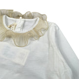 Zhoe & Tobiah Shirt tinta unita con Colletto Bianco per Bambina BBB3FJ BIANCO ZHOE & TOBIAH 