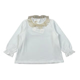 Zhoe & Tobiah Shirt tinta unita con Colletto Bianco per Bambina BBB3FJ BIANCO ZHOE & TOBIAH 