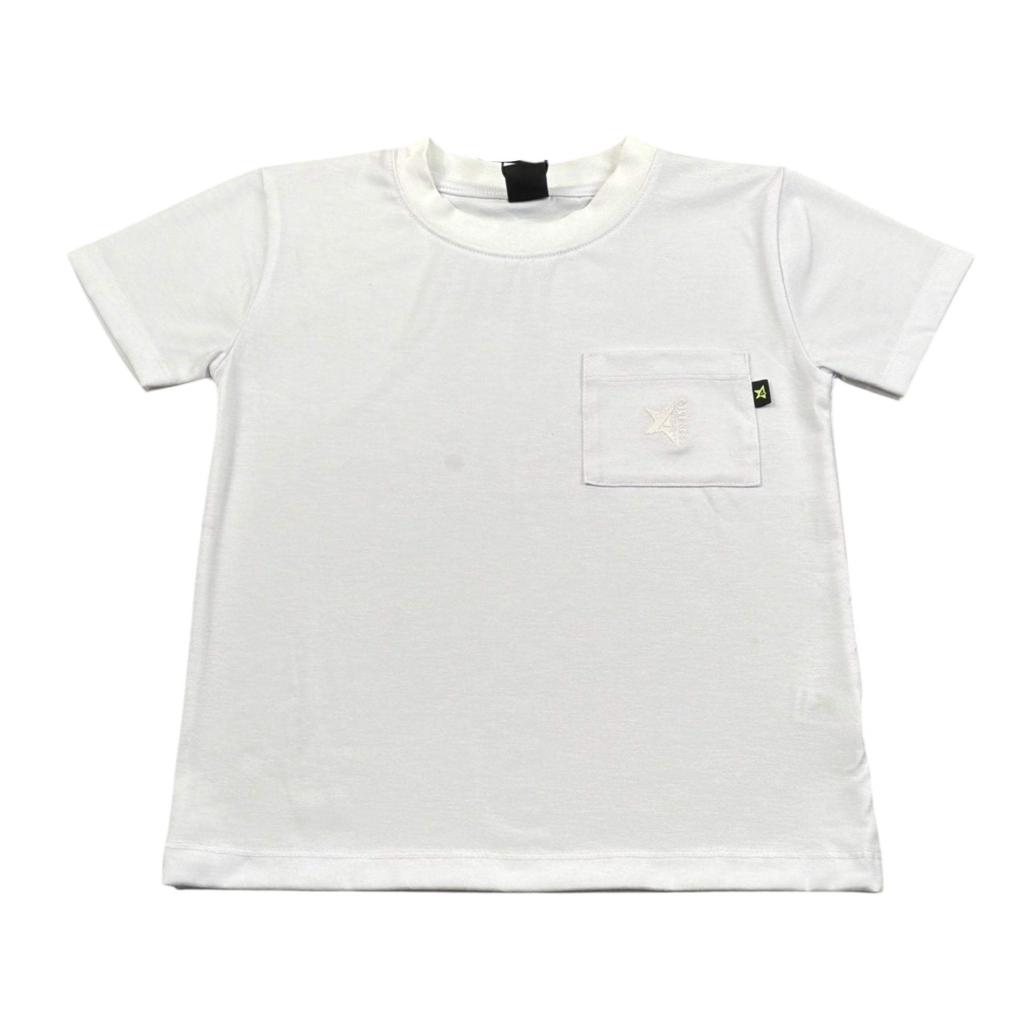 4Giveness T-Shirt Tinta Unita Girocollo per Bambina FGCB4077 BIANCO 4GIVENESS 