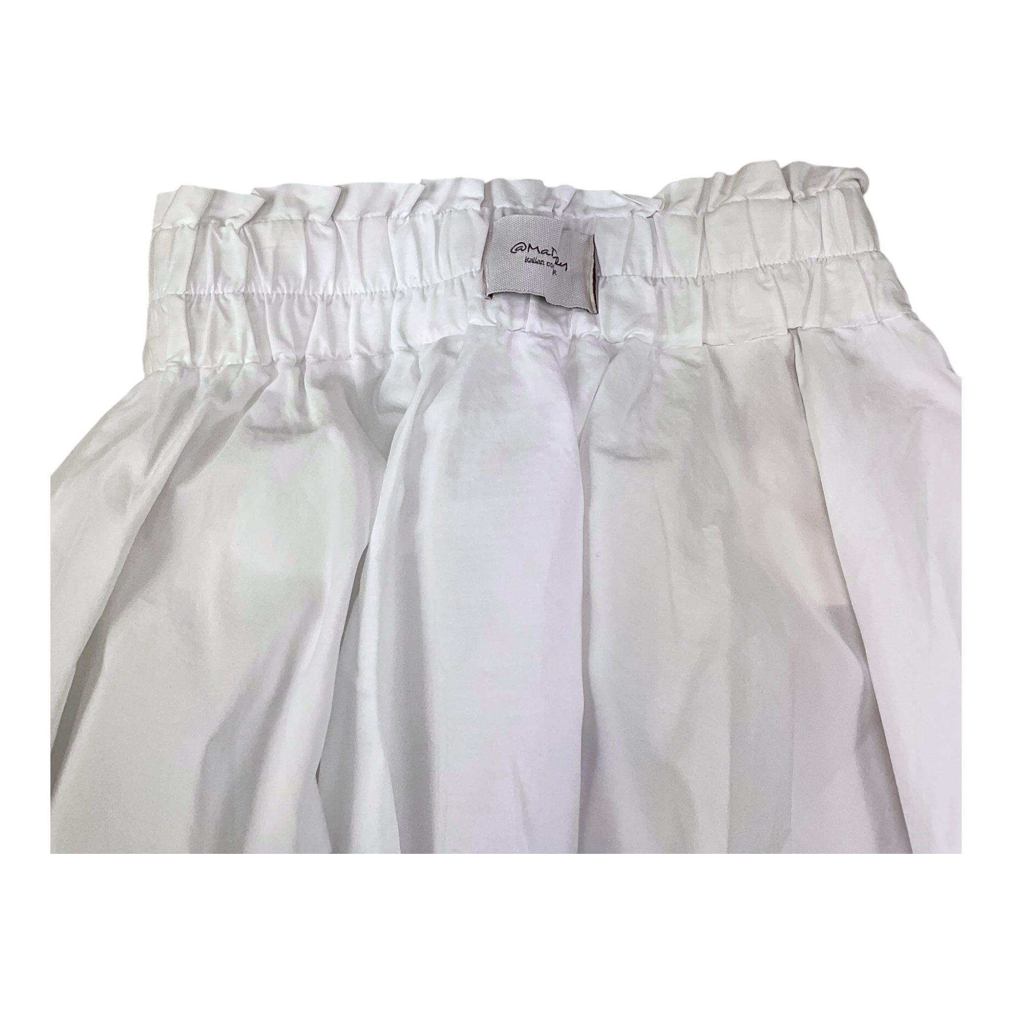 @Madilly Gonna Tinta Unita con Elastico In Vita per Bambina NIZZA BIANCO @MADILLY 