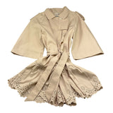 A' La Page Trench Tinta Unita con Ricami per Bambina 25SAGCSP00062 BEIGE A' LA PAGE 