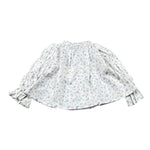A' La Page Camicia Tinta Unita con Fantasia Fiori per Bambina AL27J BIANCO A' LA PAGE 