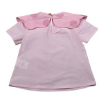 A' La Page Camicia Mezza Manica Tinta Unita con Colletto per Neonata GIADA ROSA A' LA PAGE 