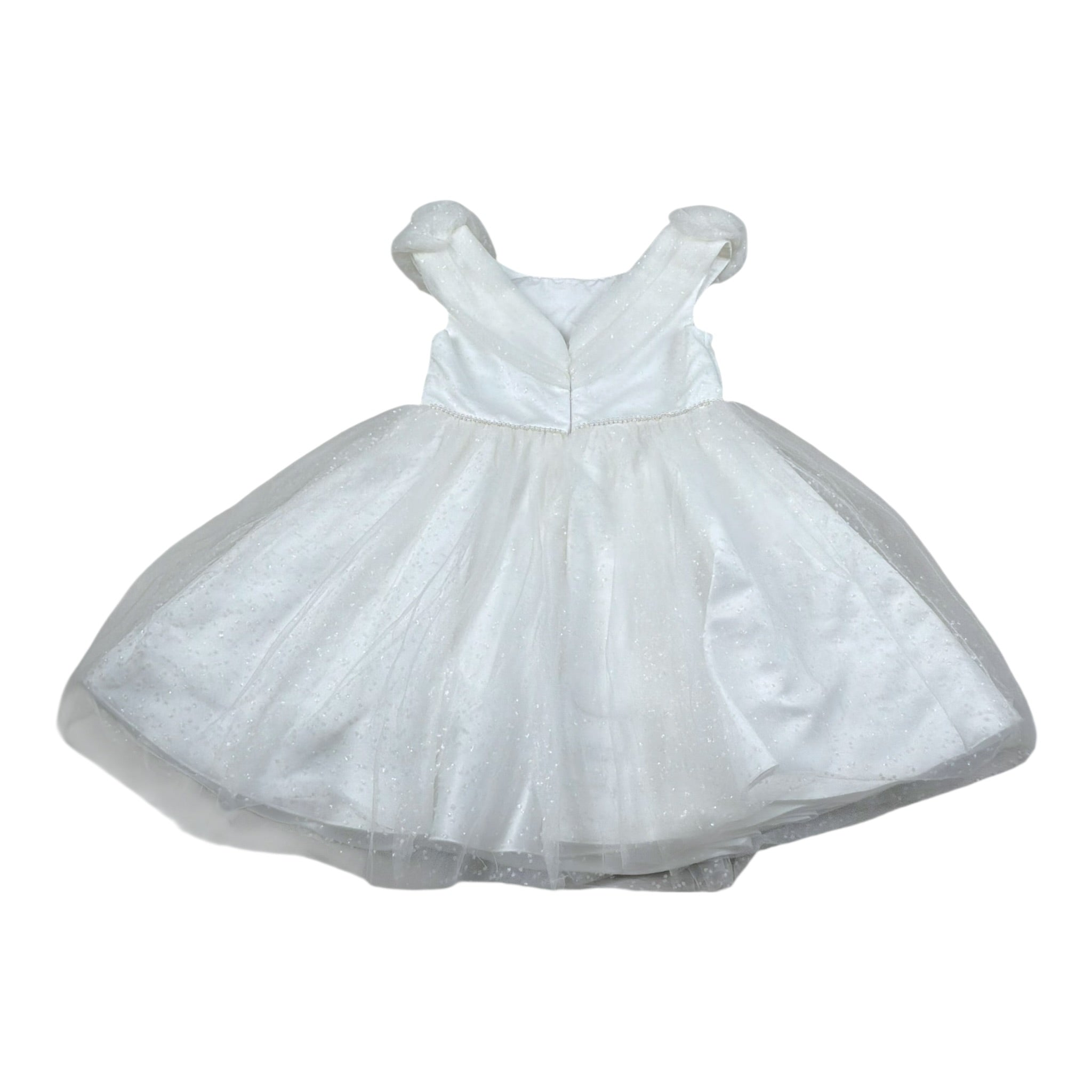 Abel & Lula Abito Cerimonia Tinta Unita con Applicazioni per Bambina 5006 BIANCO ABEL & LULA 