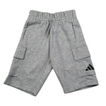 Adidas Bermuda Tinta Unita con Logo per Bambino JE3963 GRIGIO Adidas 
