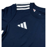 Adidas T-Shirt Girocollo Tinta Unita con Logo per Bambino JJ0053 BLU Adidas 