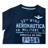 Aeronautica Militare T-Shirt Girocollo Tinta Unita con Stampa per Neonato 251TS0022A NERO AERONAUTICA MILITARE 