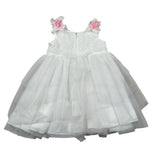 Aletta Abito Giromanica tinta unita con Tulle E Babbucce Bianco per Neonata HP22225 BIANCO ALETTA 