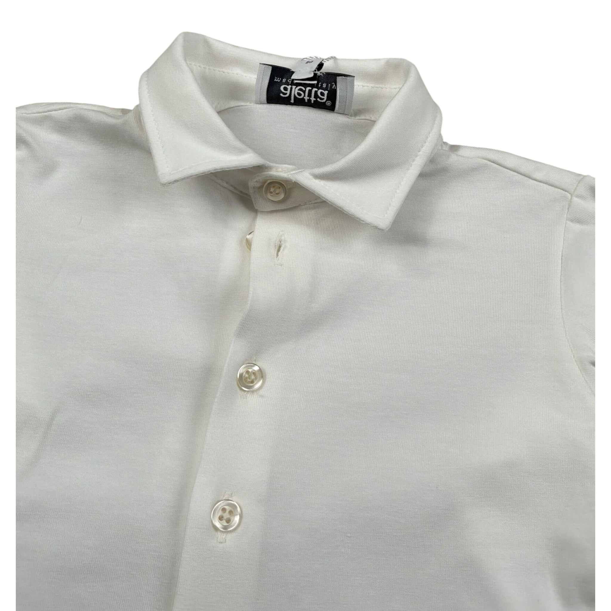 Aletta Camicia Manica Lunga tinta unita Bianco per Neonato M220431 BIANCO ALETTA 