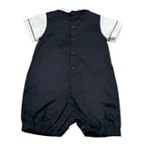 Aletta Pagliaccetto Bicolore con Papillion per Neonato MA22030 BIANCO/BLU ALETTA 