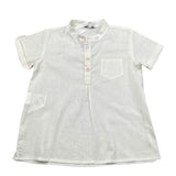 Aletta Camicia Mezza Manica Tinta Unita per Neonato R22754 PANNA ALETTA 