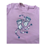 Alice Pi T-Shirt Girocollo Tinta Unita con Logo per Neonata HA5063X LILLA ALICE PI 