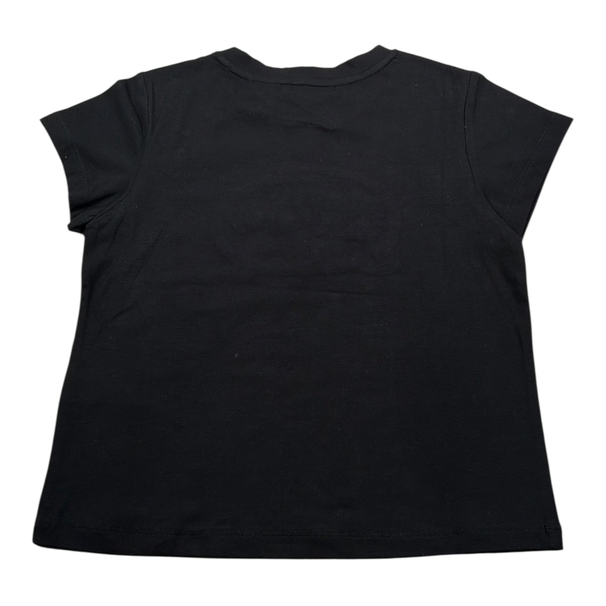 Alice Pi T-Shirt Girocollo tinta unita con Logo Nero per Bambina S232612 NERO ALICE PI 