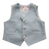 Ambaraba Gilet Tinta Unita con Parte Posteriore Fantasia Quadretti con Papillon per Neonato FM36093 AZZURRO AMBARABA 