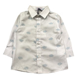 Ambaraba Camicia Manica Lunga Tinta Unita con Stampa Nuvole per Neonato FM36167 BIANCO AMBARABA 