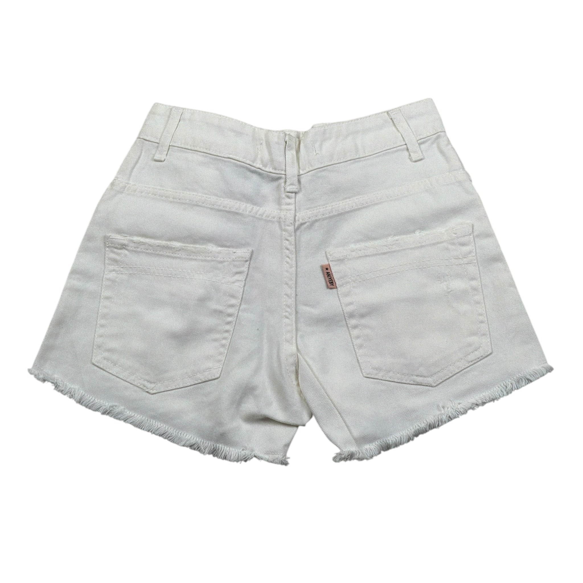 Aniye By Girl Short In Denim tinta unita Bianco per Bambina P11115039 BIANCO ANIYE BY GIRL 
