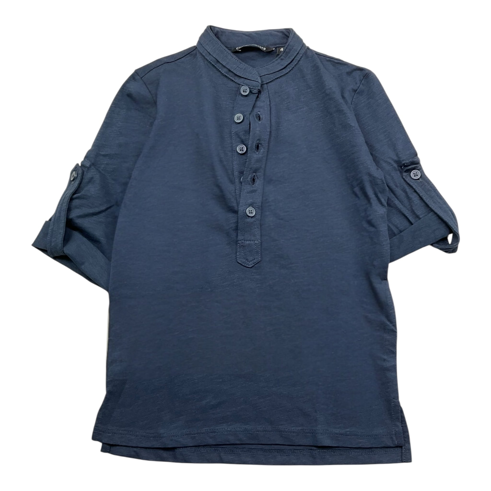 Antony Morato Polo Tinta Unita Collo Coreano per Bambino MKKL00249 BLU ANTONY MORATO 
