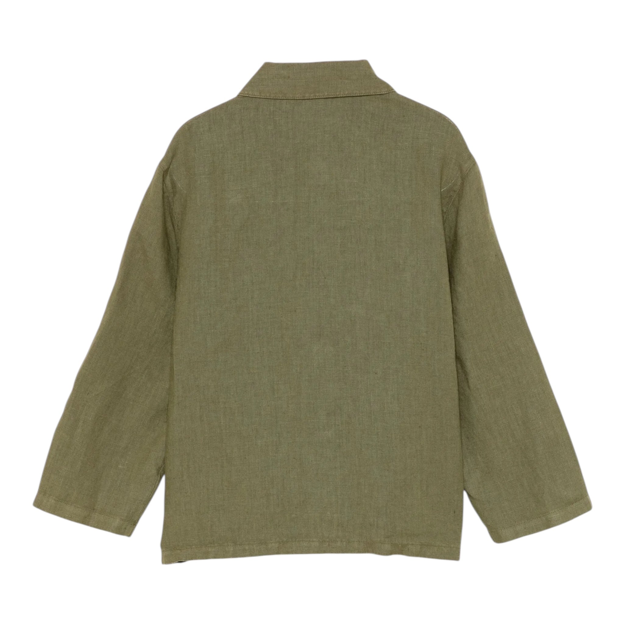 Aspesi Camicia Manica Lunga Tinta Unita per Bambino S25009GCL6000X VERDE ASPESI 