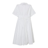 Aspesi Abito Mezza Manica Tinta Unita per Bambina S25012VMC0068X BIANCO ASPESI 
