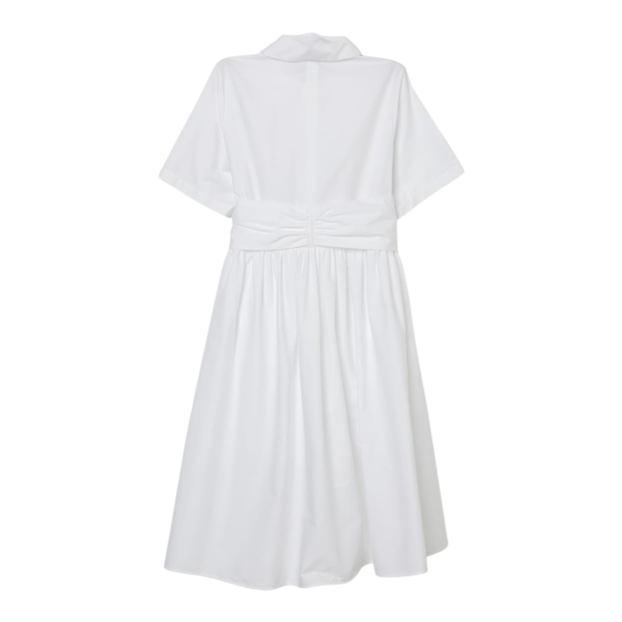 Aspesi Abito Mezza Manica Tinta Unita per Bambina S25012VMC0068X BIANCO ASPESI 