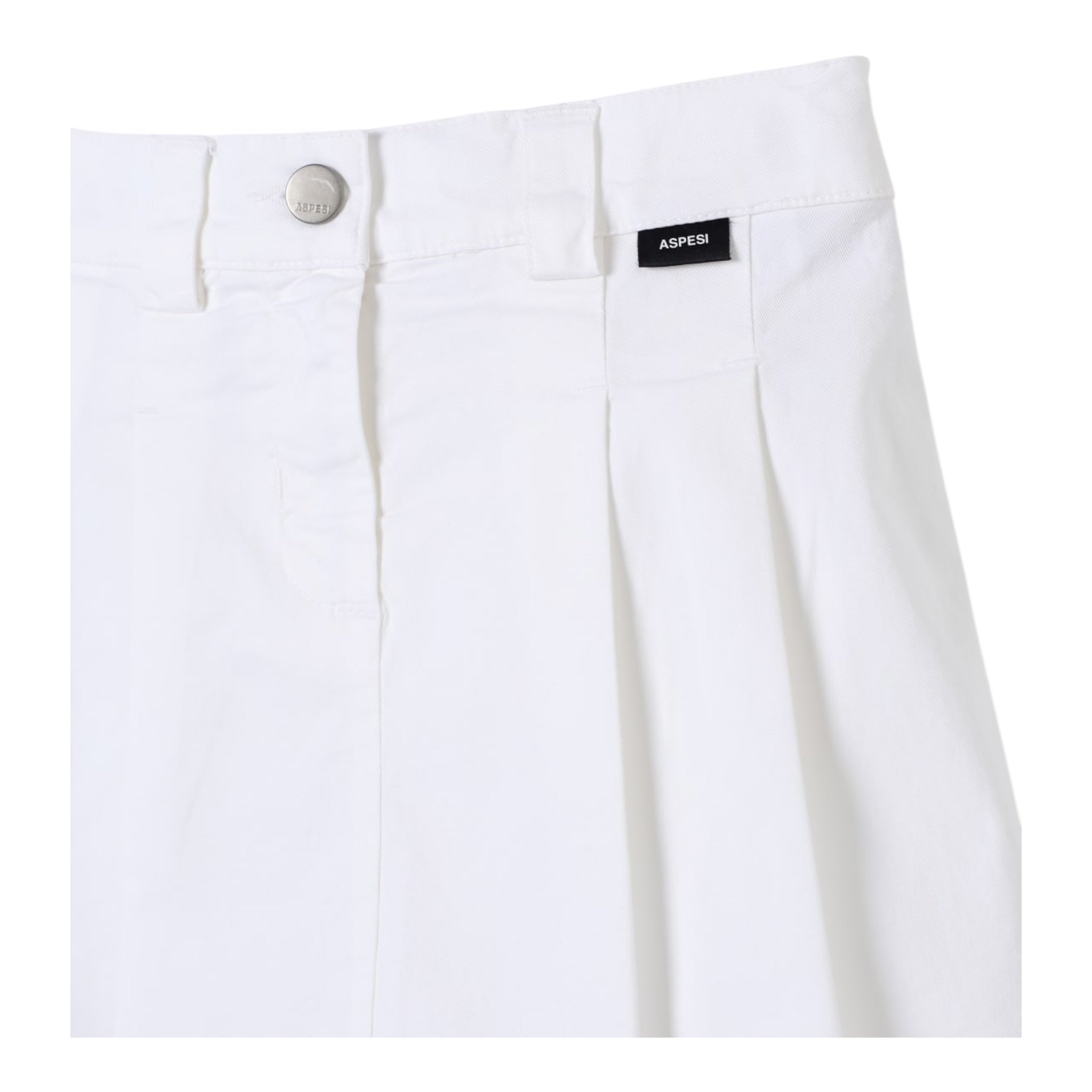 Aspesi Gonna Tinta Unita Modello Tennis per Bambina S25014GNC6058 BIANCO ASPESI 