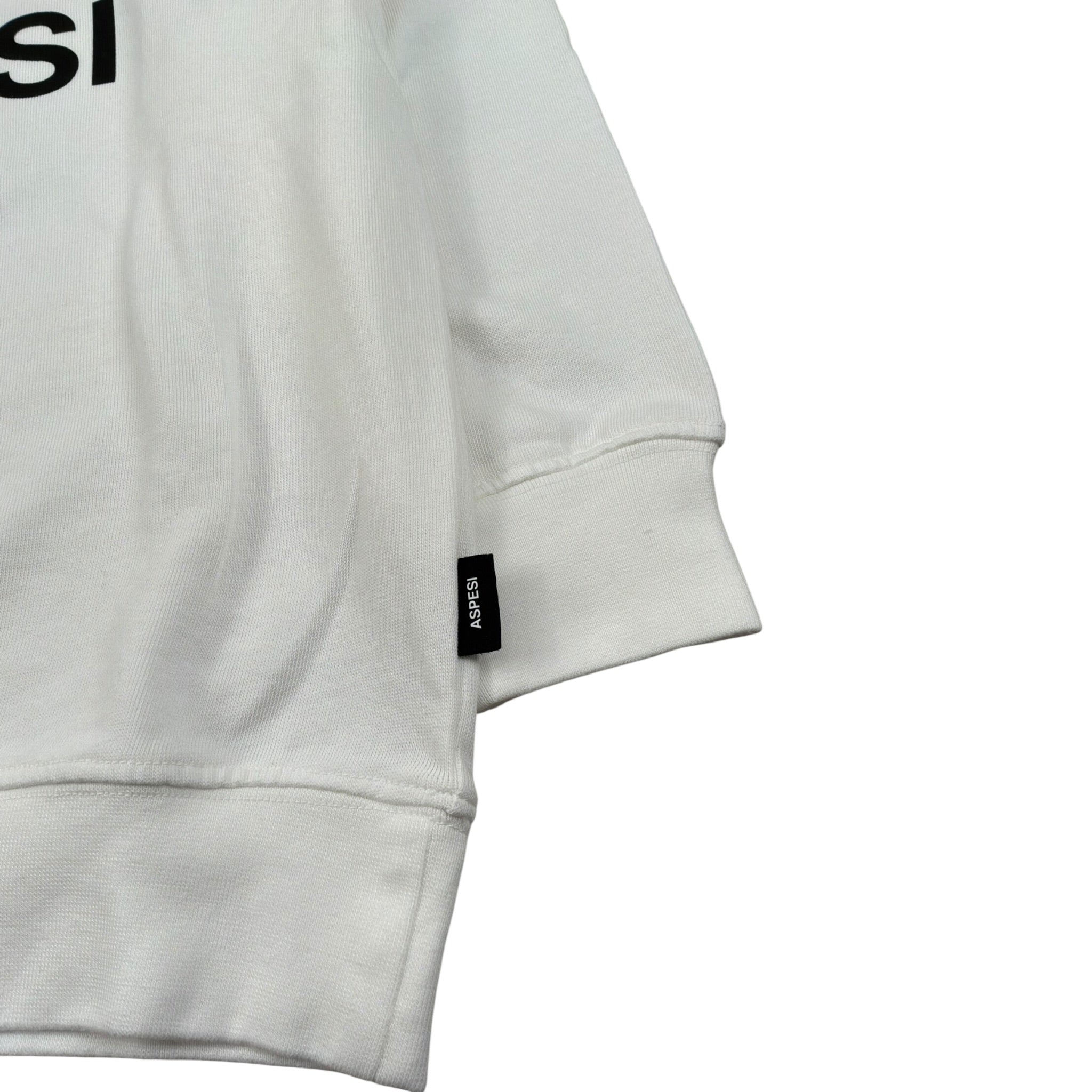 Aspesi Felpa Girocollo Tinta Unita con Stampa per Bambino S25054MFM7067X BIANCO ASPESI 