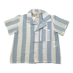 Babe & Tess Camicia Tinta Unita con Fantasia A Righe per Neonato 03518162N BIANCO BABE & TESS 