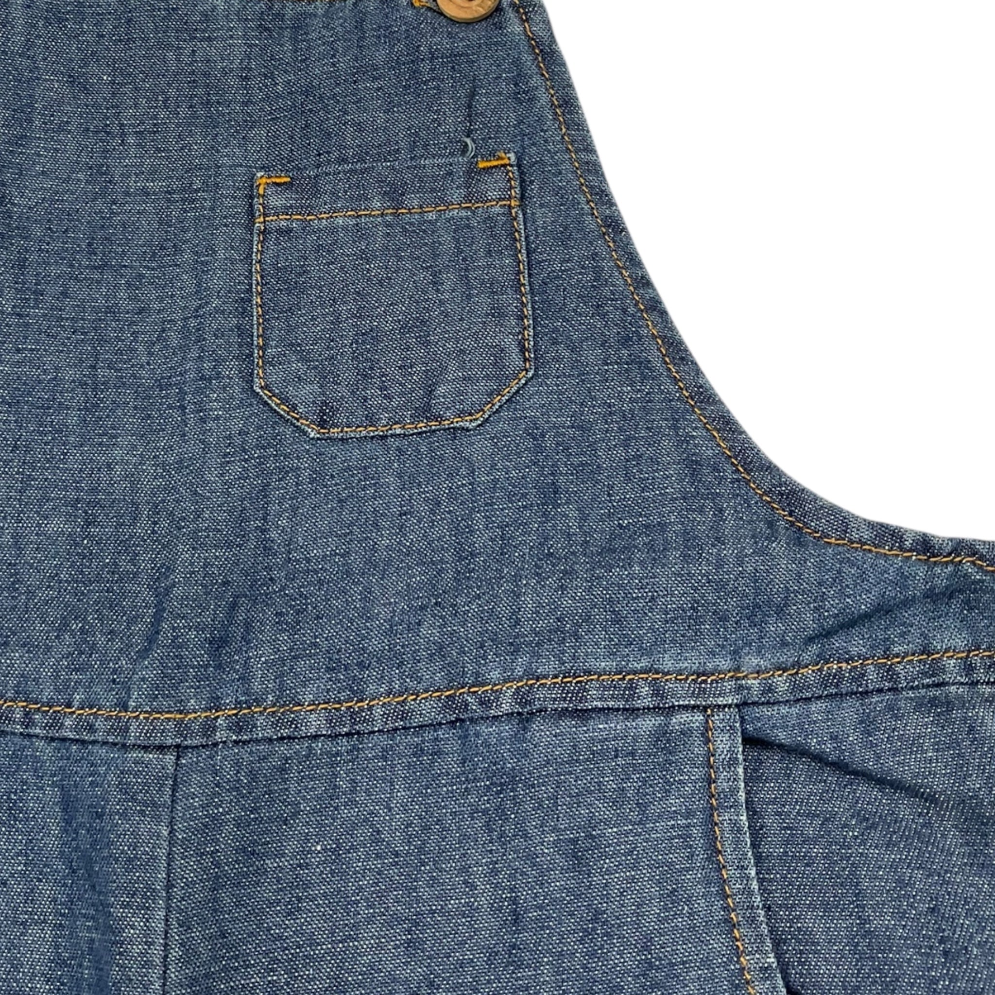 Babe & Tess Salopette Tinta Unita In Denim per Bambina 18518049 BLU BABE & TESS 