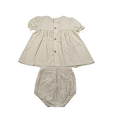 Babidu Abito Tinta Unita con Fantasia - Coulotte per Neonata 344022 BEIGE BABIDU 