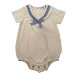 Babidu Pagliaccetto Tinta Unita Mezza Manica per Neonata 34402 BEIGE BABIDU 
