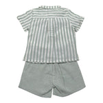 Babidu Completo 2 Pezzi Camicia-Bermuda per Bambino 40409 BIANCO/VERDE BABIDU 