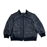 Baby A. Giubbino Tinta Unita In Ecopelle con Zip per Neonato C1972 BLU BABY A. 