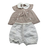 Baby Lord Completo 2 Pezzi T-Shirt-Culotte Beige per Neonata CMPB BEIGE BABY LORD 