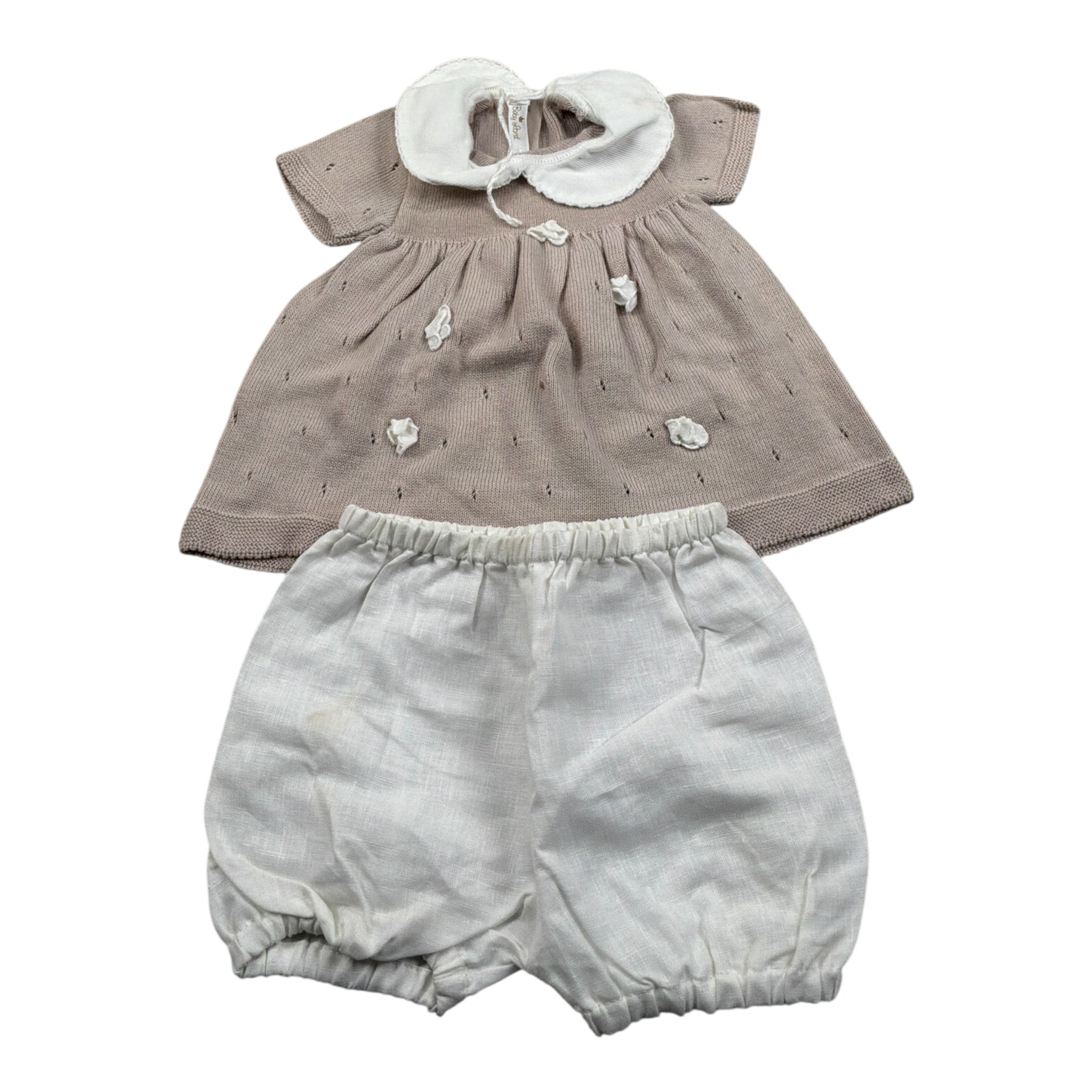 Baby Lord Completo 2 Pezzi T-Shirt-Culotte Beige per Neonata CMPB BEIGE BABY LORD 
