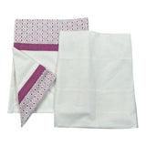 Baby Vip Set 3 Pezzi Lenzuola Tinta Unita per Neonata T8814 BIANCO BABY VIP 