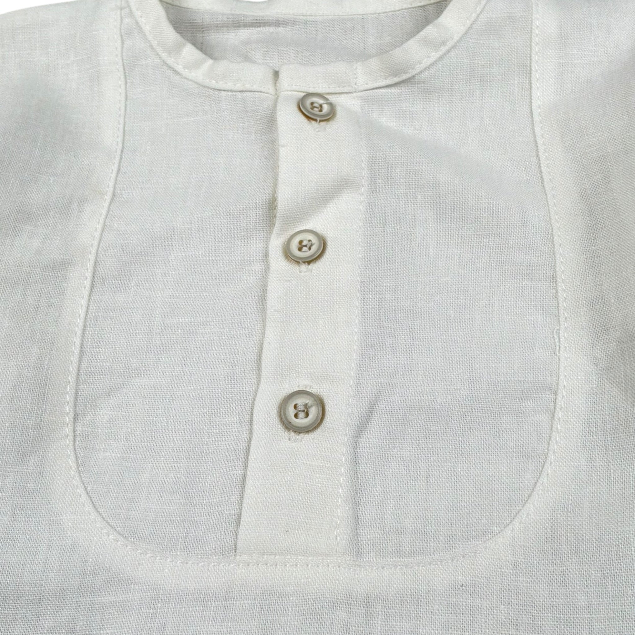 Babyvip Camicia Tinta Unita con Bottoni In Contrasto per Neonato T1345 BIANCO BABYVIP 