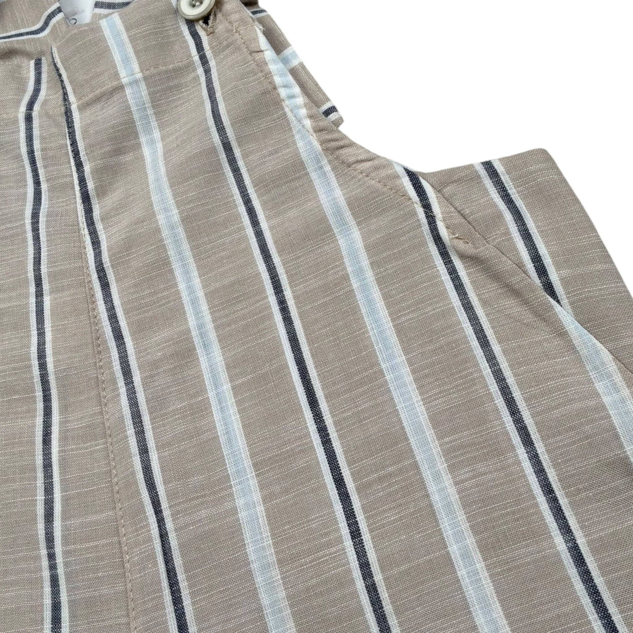 Babyvip Salopette Tinta Unita con Fantasia A Righe per Neonato T1346 BEIGE BABYVIP 