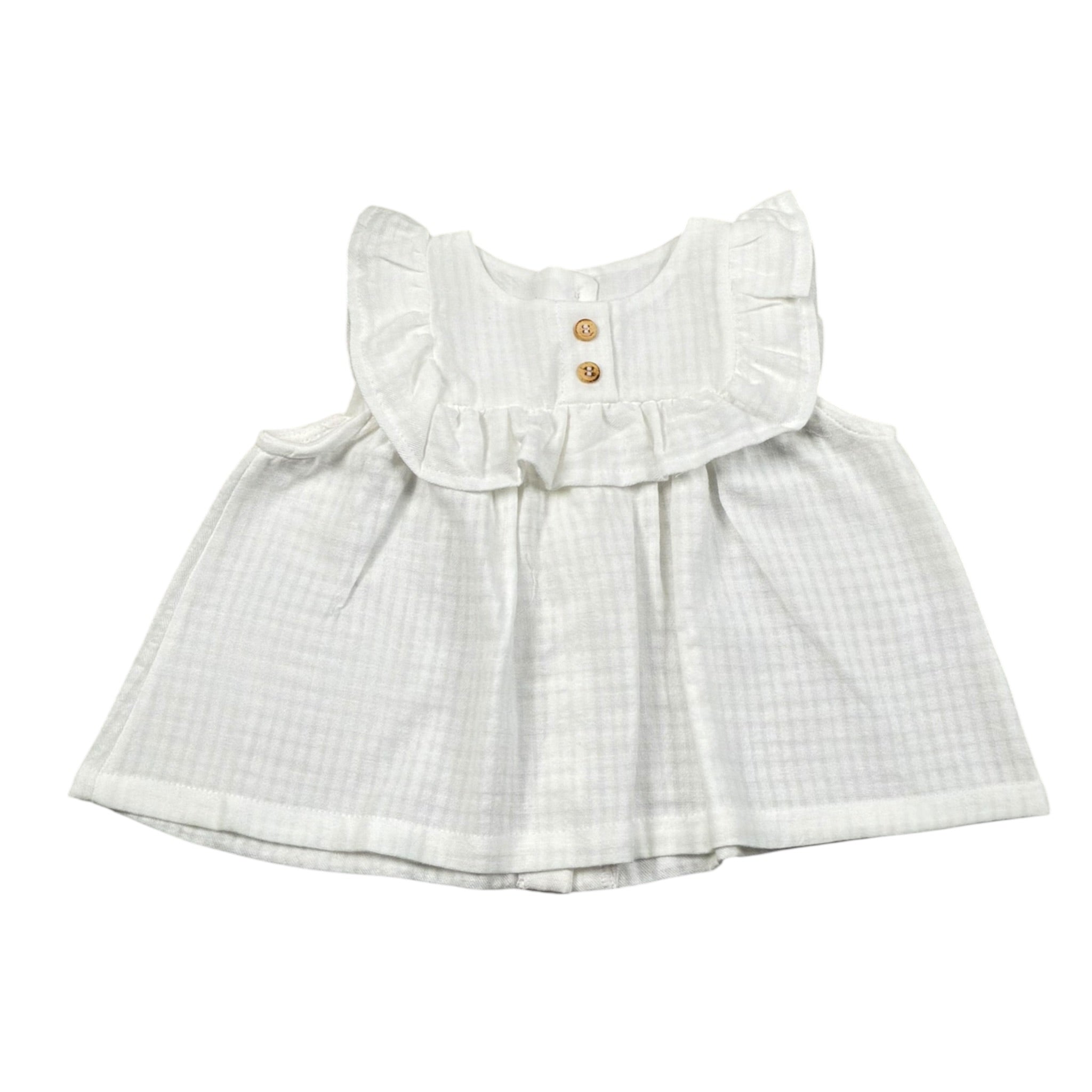 Babyvip Camicia Tinta Unita Giromanica per Neonata T1355 BIANCO BABYVIP 