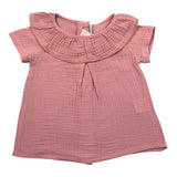 Babyvip T-Shirt Tinta Unita con Colletto per Neonata T1556 SALMONE BABYVIP 