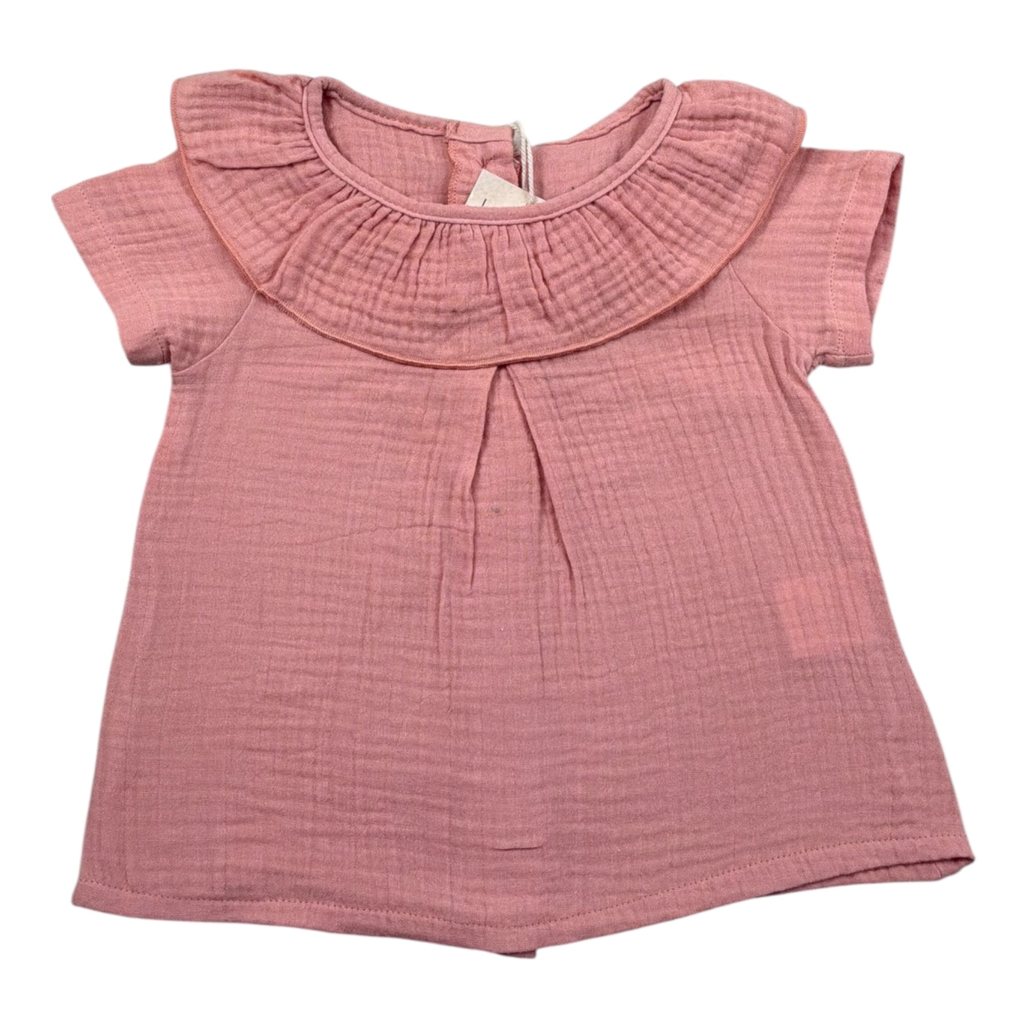 Babyvip T-Shirt Tinta Unita con Colletto per Neonata T1556 SALMONE BABYVIP 