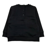 Balmain Felpa Chiusa Girocollo Tinta Unita con Logo per Neonato BV4560 NERO BALMAIN 