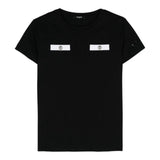 Balmain T-Shirt Tinta Unita con Logo per Bambina BV8A91 NERO BALMAIN 