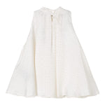 Balmain Abito Giromanica Tinta Unita per Bambina BW1D62 PANNA BALMAIN 
