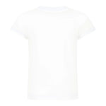 Balmain T-Shirt Girocollo Tinta Unita con Logo per Bambina BW8A911X BIANCO BALMAIN 