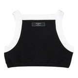 Balmain Top Tinta Unita con Profili In Contrasto per Bambina BW8B52 NERO BALMAIN 